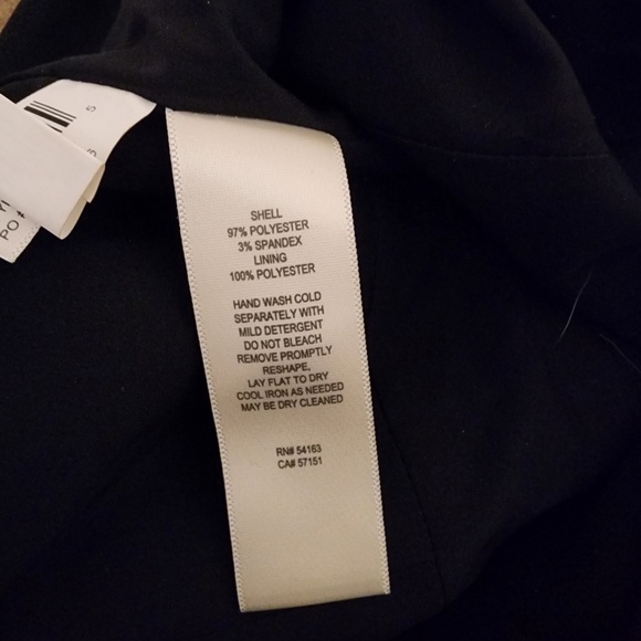 NWT Eliza J Slit Sleeve Wide-leg Crepe Jumpsuit in Black - size 6 - Picture 3 of 5